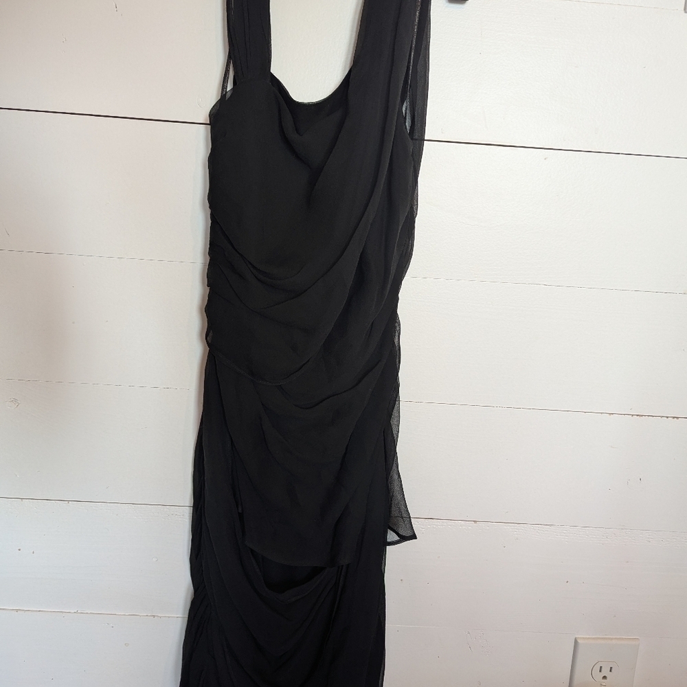 MM Couture, Elegant Black Sleeveless Dress, Form Fitting Size Small. - Picture 3 of 5